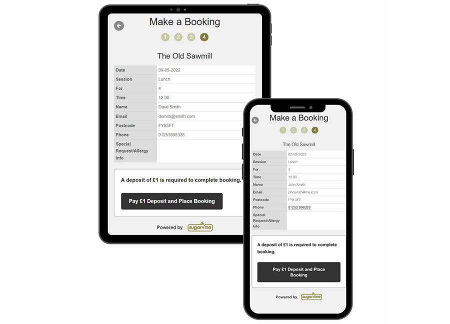 deposits system shown on ipad and iphone